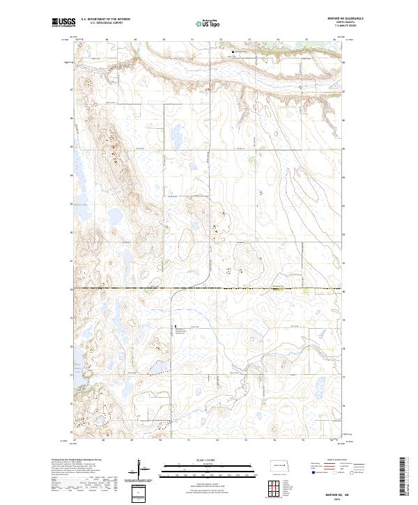 US Topo 7.5-minute map for Binford NE ND