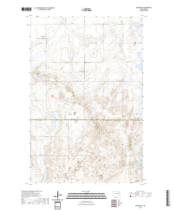 US Topo 7.5-minute map for Binford NW ND