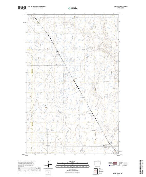 US Topo 7.5-minute map for Bisbee North ND