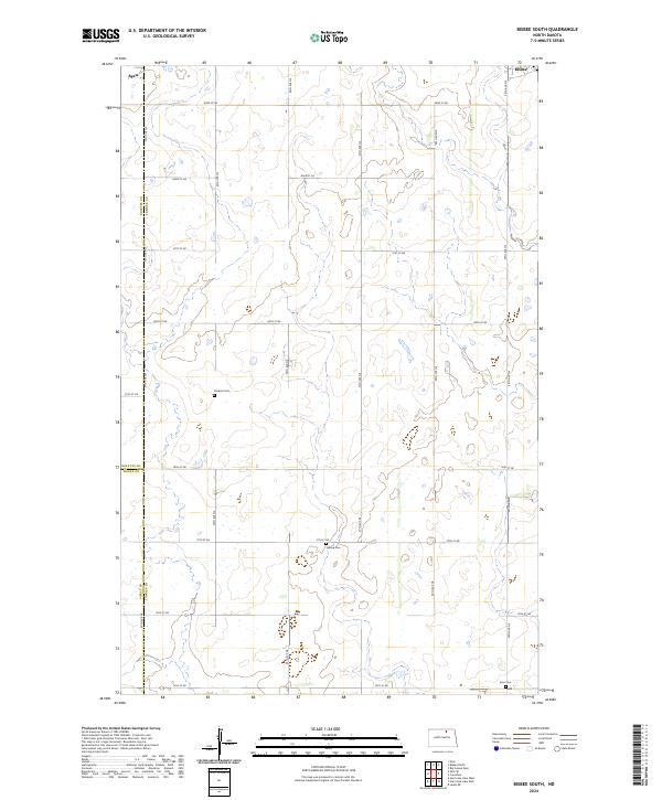 US Topo 7.5-minute map for Bisbee South ND