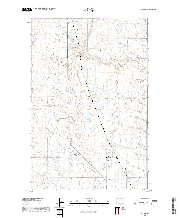 US Topo 7.5-minute map for Blabon ND