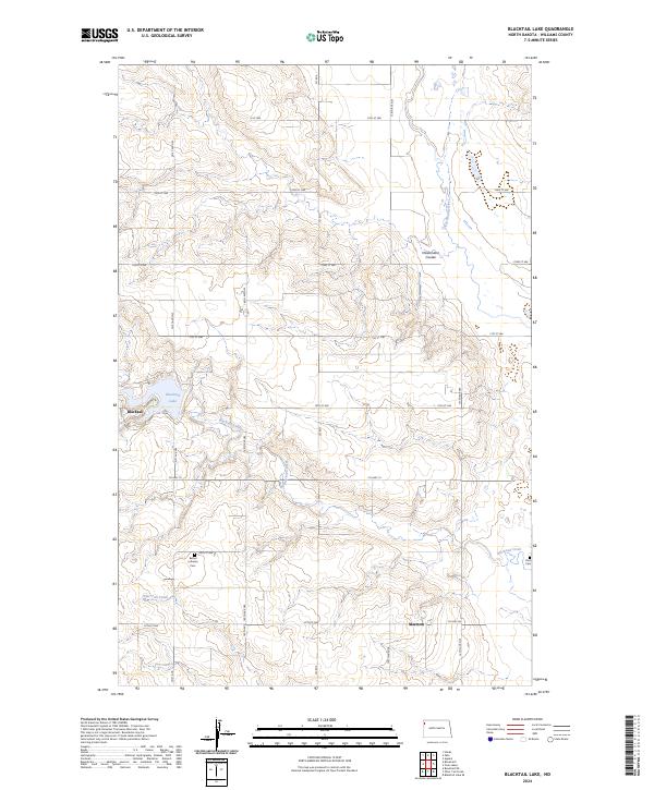 US Topo 7.5-minute map for Blacktail Lake ND