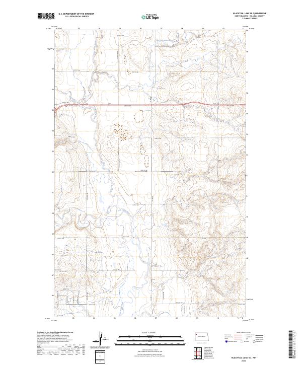 US Topo 7.5-minute map for Blacktail Lake SE ND