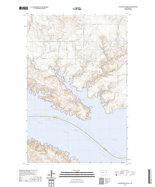 US Topo 7.5-minute map for Blackwater Lake SW ND