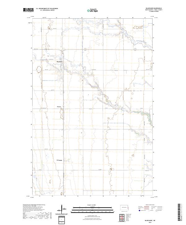 US Topo 7.5-minute map for Blanchard ND