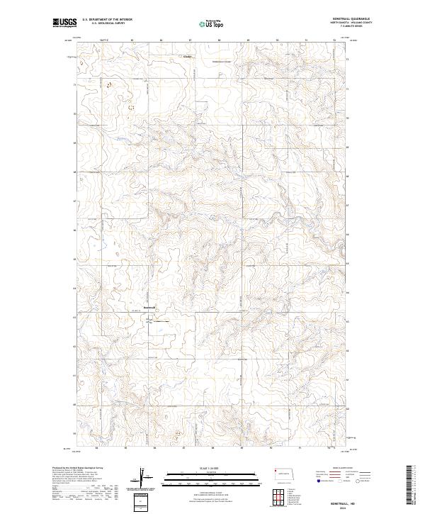 US Topo 7.5-minute map for Bonetraill ND