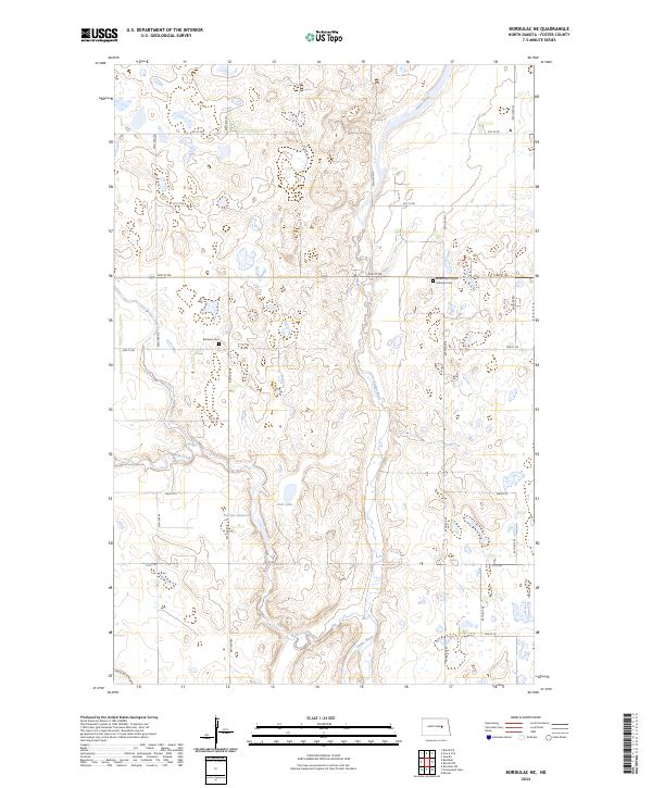 US Topo 7.5-minute map for Bordulac NE ND