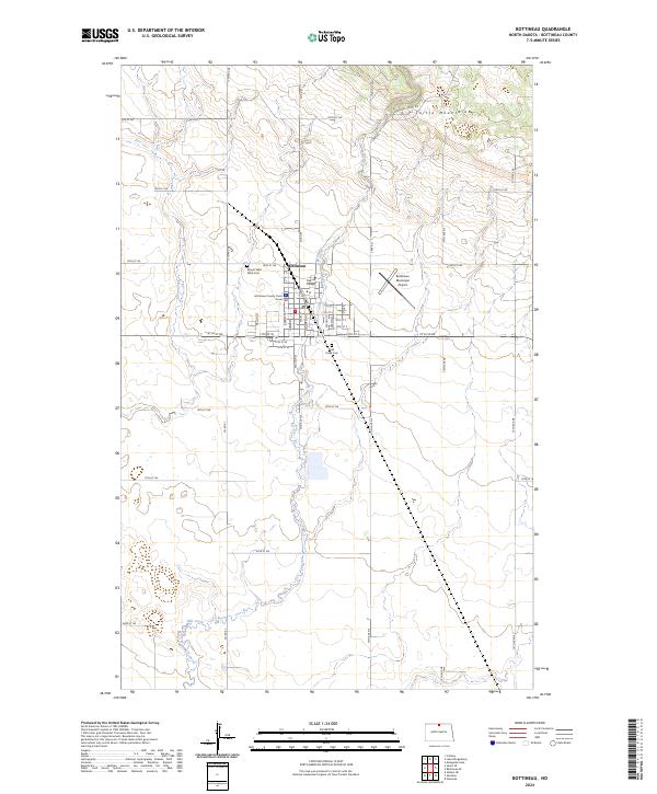 US Topo 7.5-minute map for Bottineau ND
