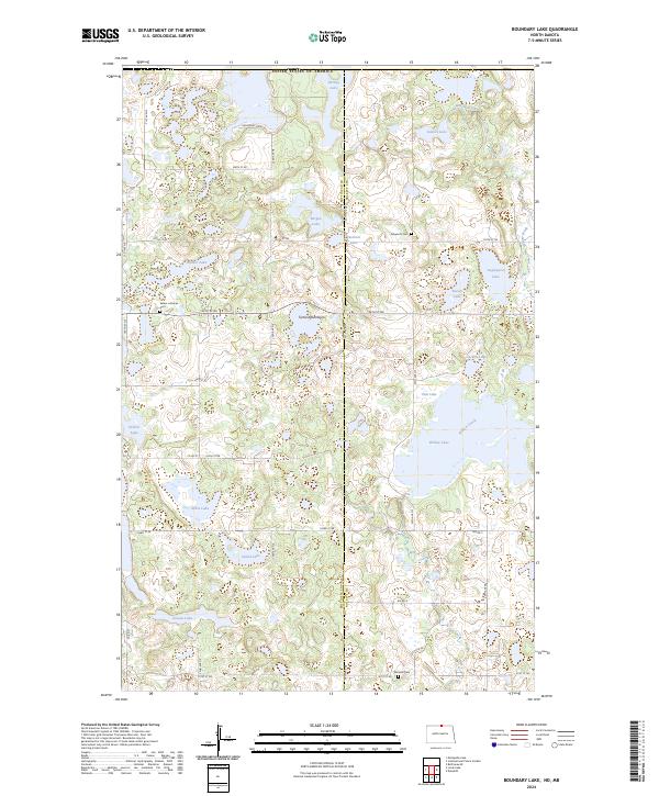 US Topo 7.5-minute map for Boundary Lake NDMB