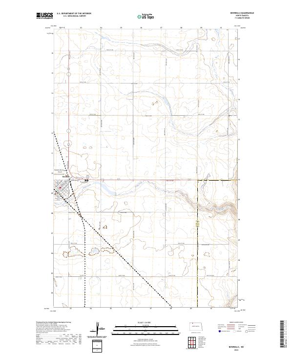 US Topo 7.5-minute map for Bowbells ND