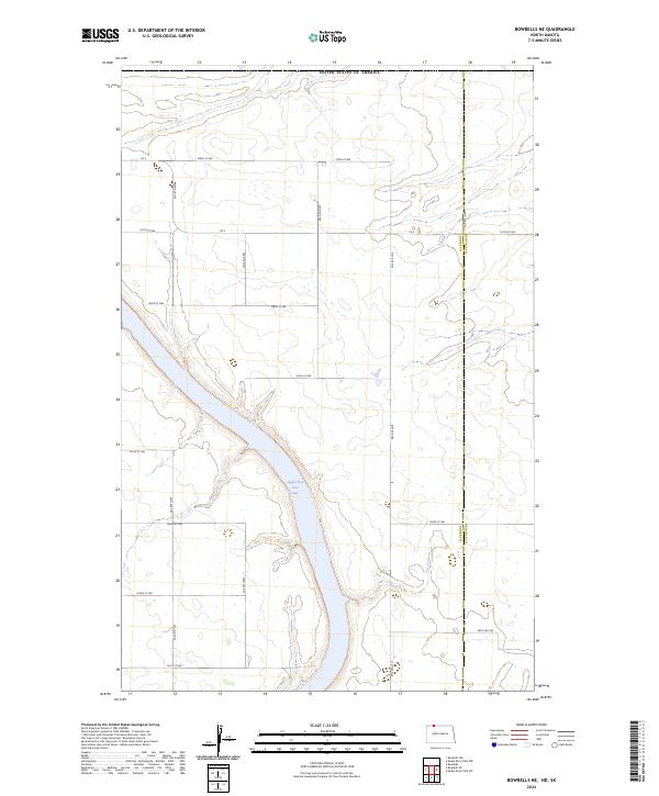 US Topo 7.5-minute map for Bowbells NE NDSK