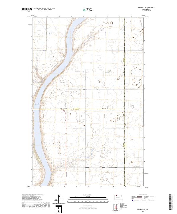 US Topo 7.5-minute map for Bowbells SE ND
