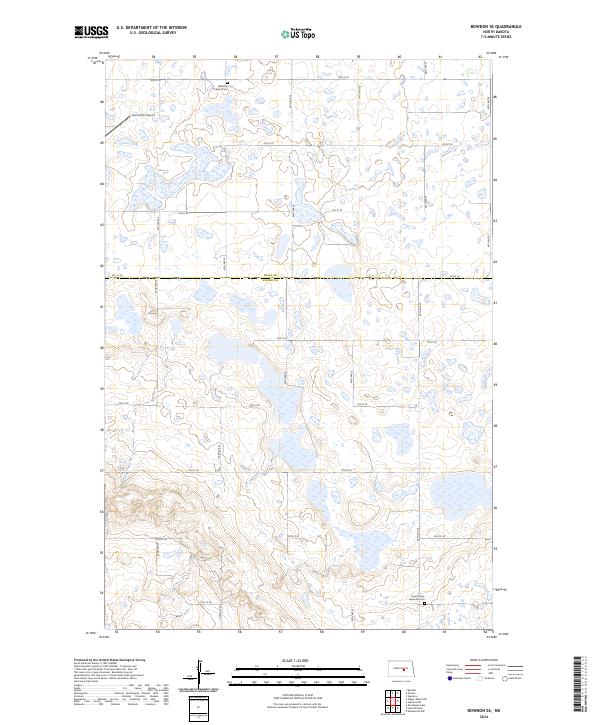 US Topo 7.5-minute map for Bowdon SE ND