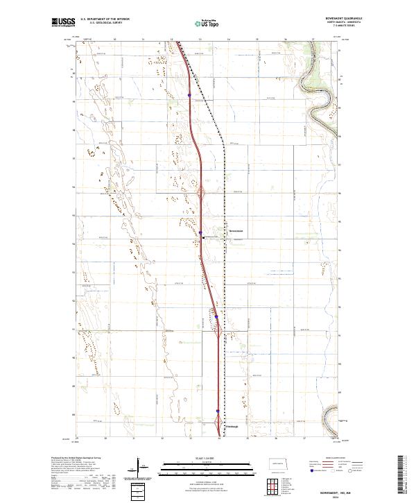 US Topo 7.5-minute map for Bowesmont NDMN
