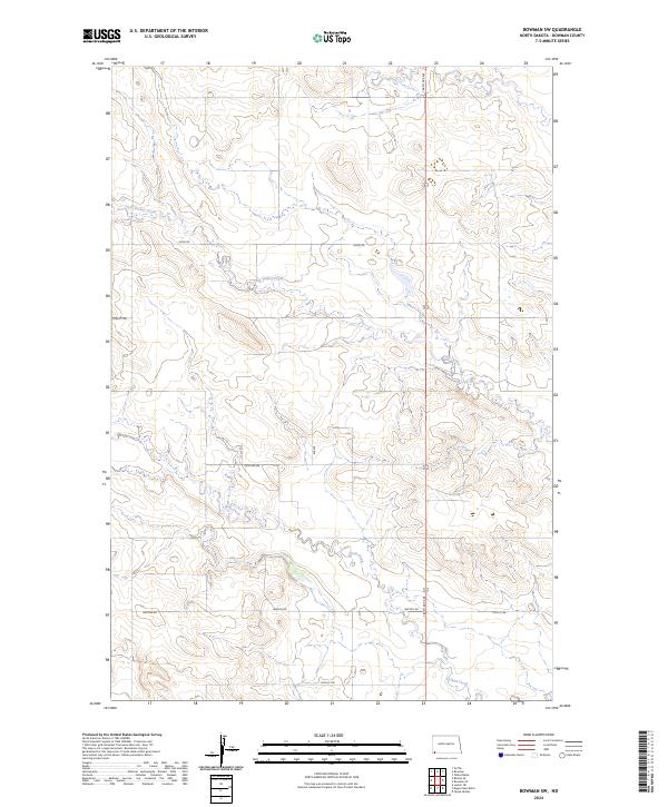 US Topo 7.5-minute map for Bowman SW ND