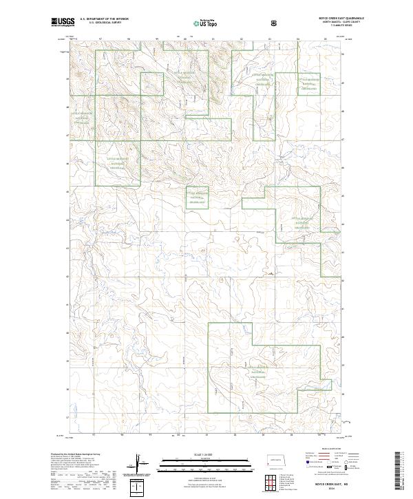 US Topo 7.5-minute map for Boyce Creek East ND