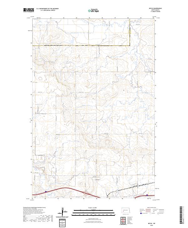 US Topo 7.5-minute map for Boyle ND