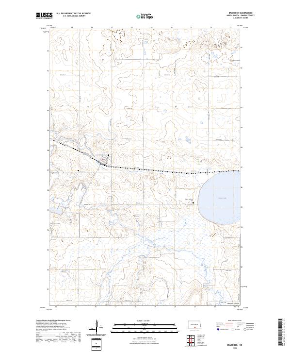 US Topo 7.5-minute map for Braddock ND