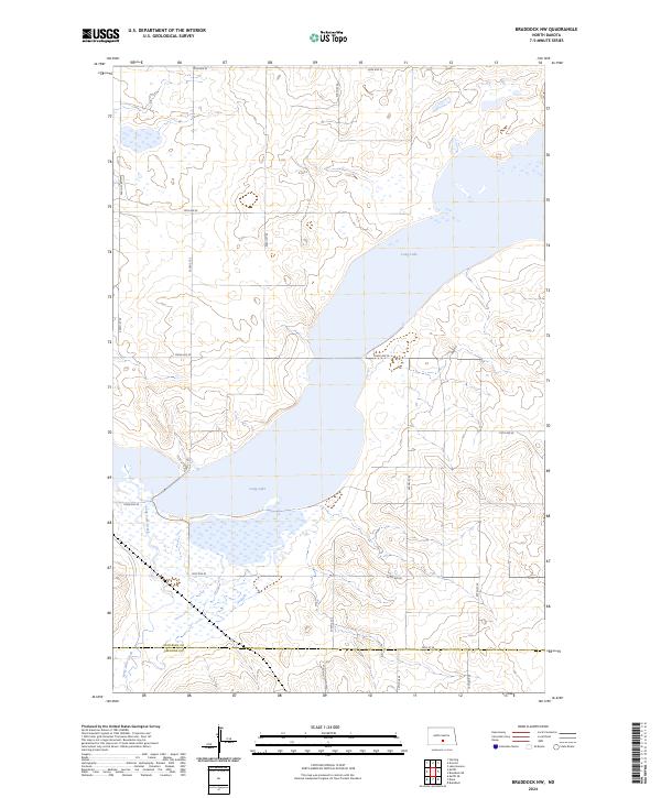 US Topo 7.5-minute map for Braddock NW ND