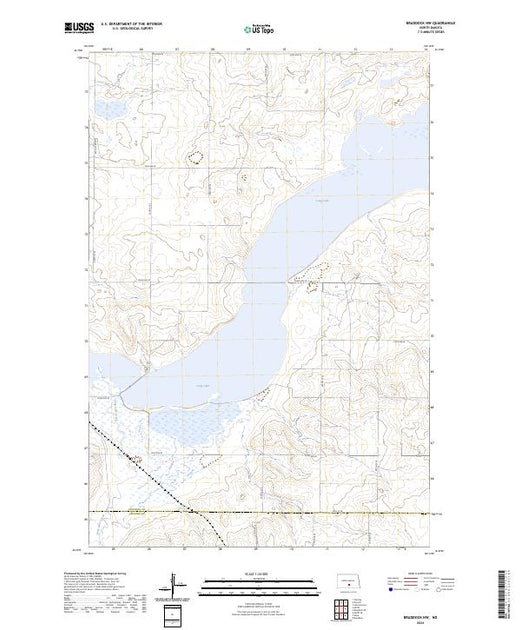 US Topo 7.5-minute map for Braddock NW ND – American Map Store