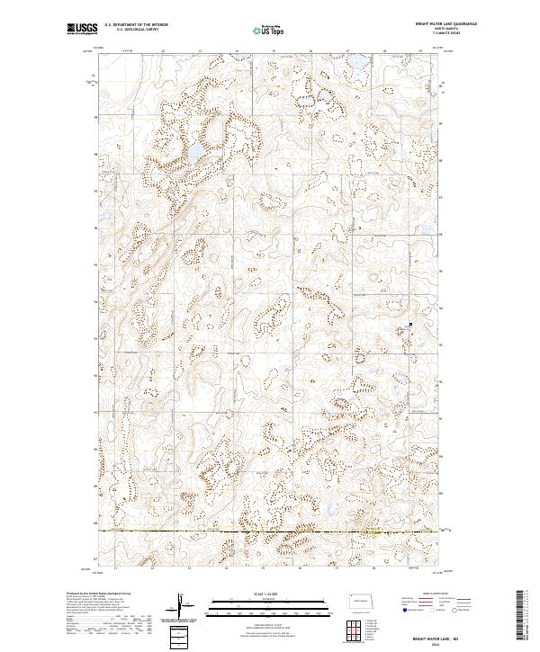 US Topo 7.5-minute map for Bright Water Lake ND