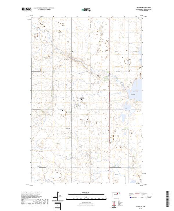 US Topo 7.5-minute map for Brinsmade ND