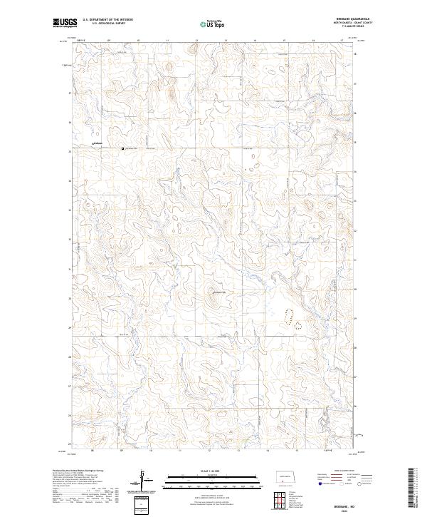 US Topo 7.5-minute map for Brisbane ND