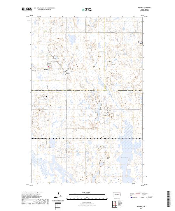 US Topo 7.5-minute map for Brocket ND