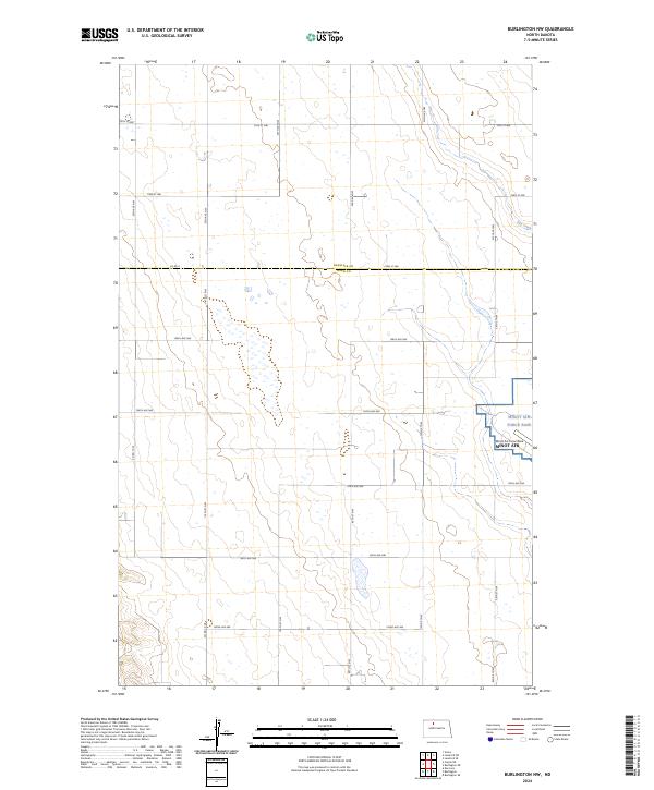 US Topo 7.5-minute map for Burlington NW ND