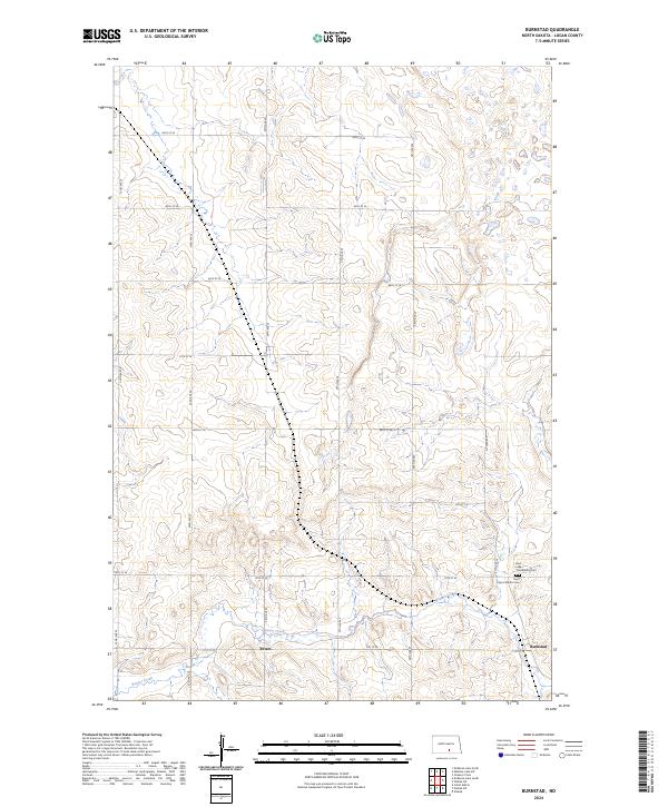 US Topo 7.5-minute map for Burnstad ND