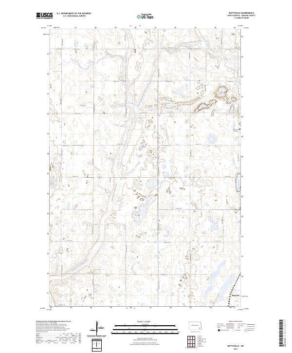 US Topo 7.5-minute map for Buttzville ND