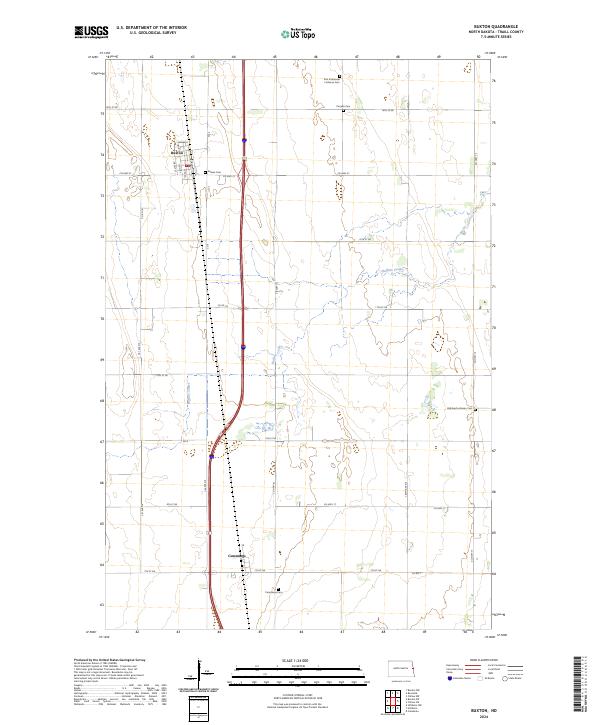 US Topo 7.5-minute map for Buxton ND