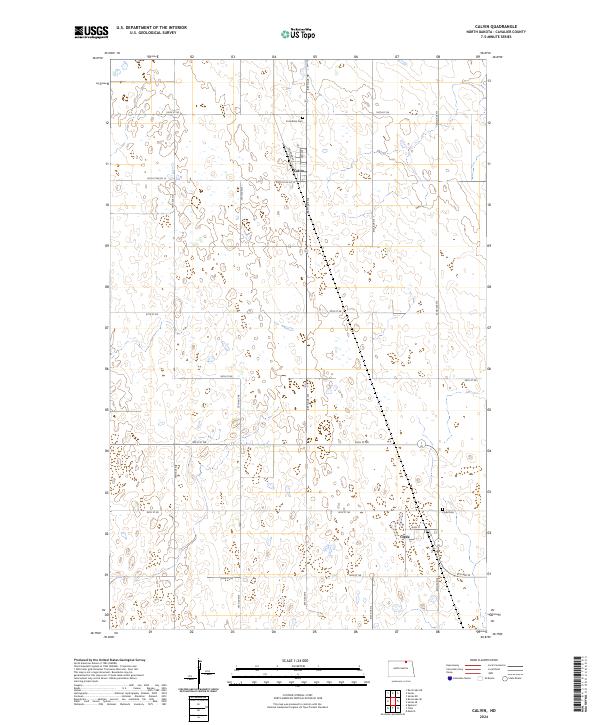 US Topo 7.5-minute map for Calvin ND