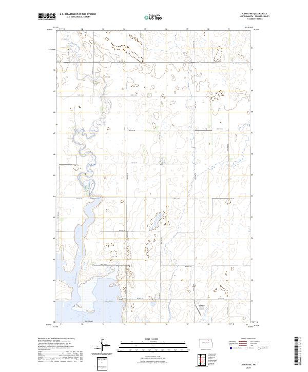 US Topo 7.5-minute map for Cando NE ND
