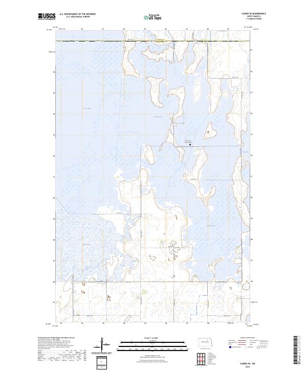 US Topo 7.5-minute map for Cando SE ND
