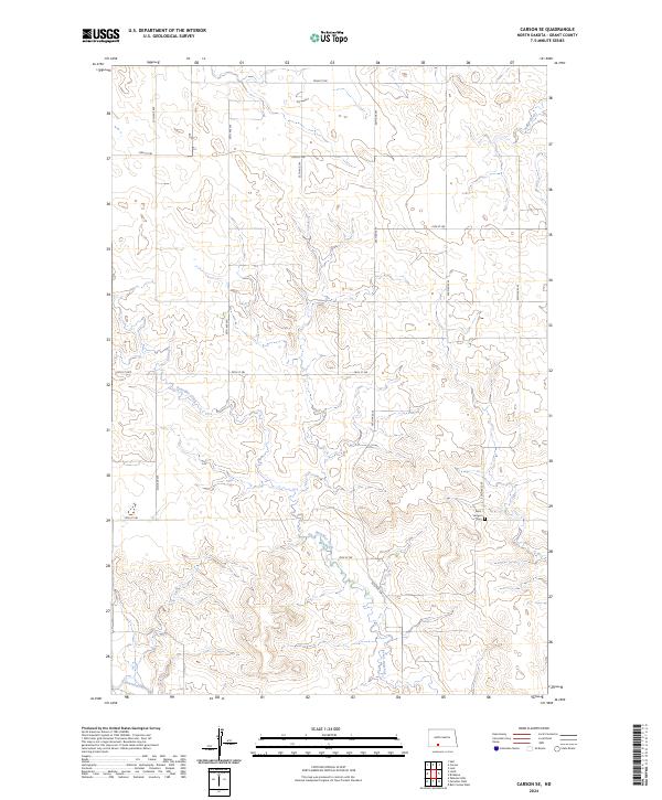 US Topo 7.5-minute map for Carson SE ND