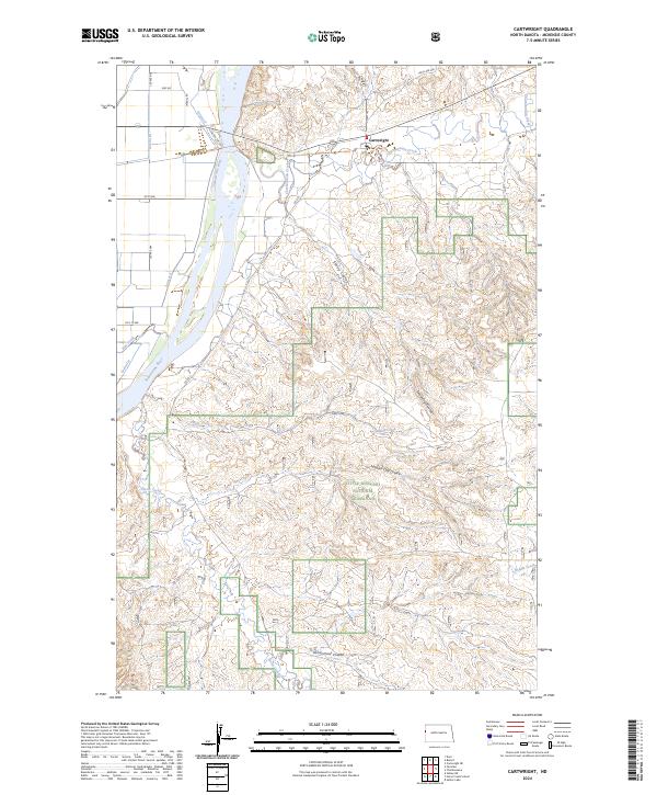 US Topo 7.5-minute map for Cartwright ND