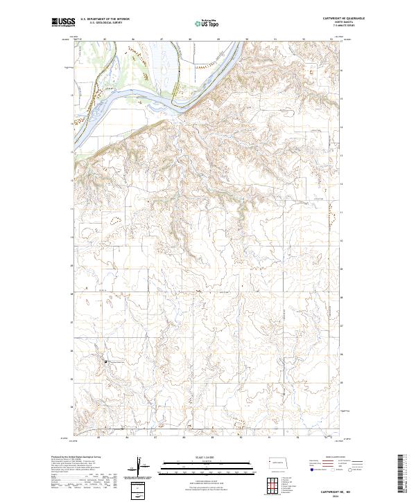 US Topo 7.5-minute map for Cartwright NE ND