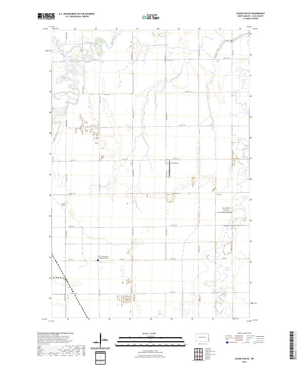 US Topo 7.5-minute map for Casselton SE ND