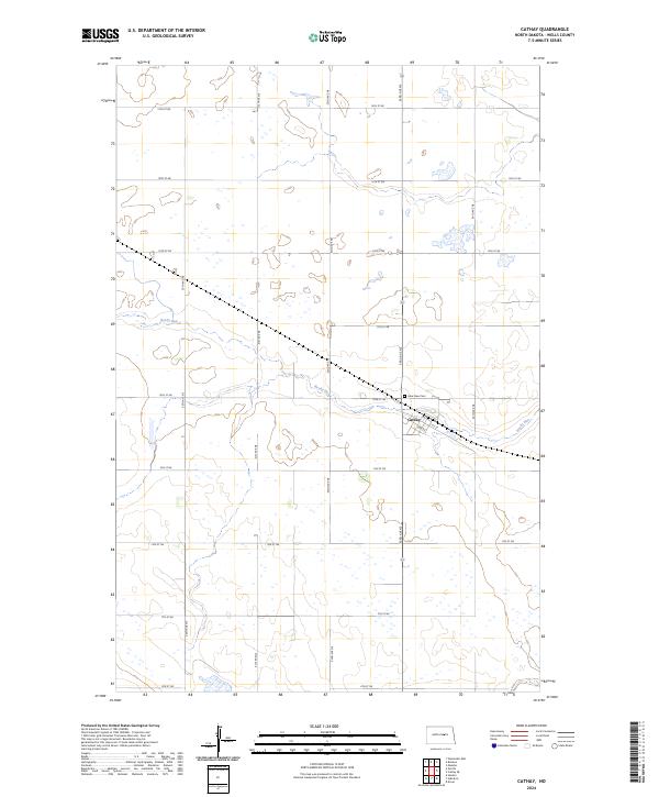 US Topo 7.5-minute map for Cathay ND