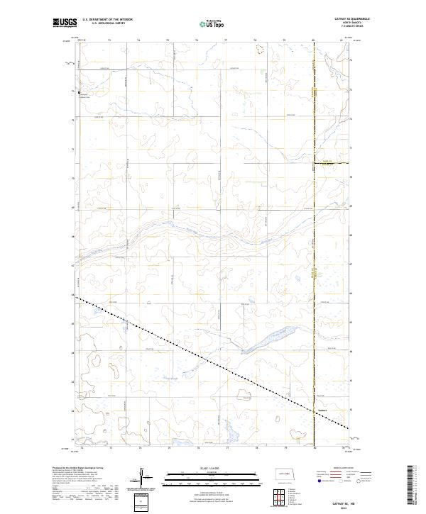 US Topo 7.5-minute map for Cathay SE ND