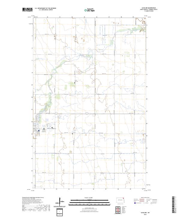 US Topo 7.5-minute map for Cavalier ND