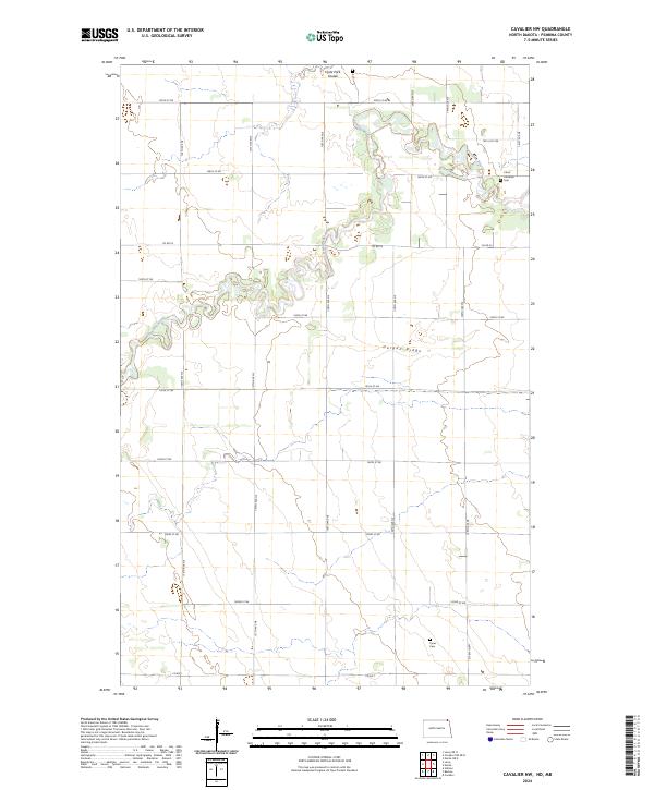 US Topo 7.5-minute map for Cavalier NW NDMB
