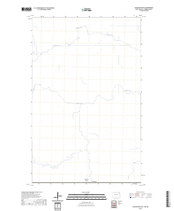 US Topo 7.5-minute map for Cavalier NW OE N NDMB