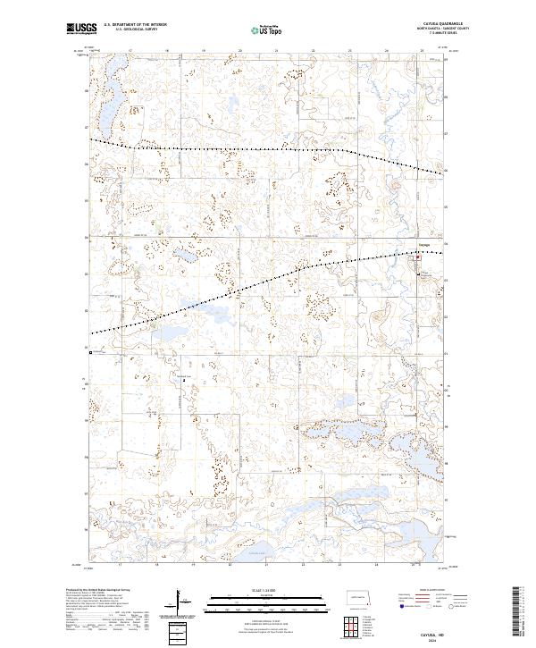 US Topo 7.5-minute map for Cayuga ND