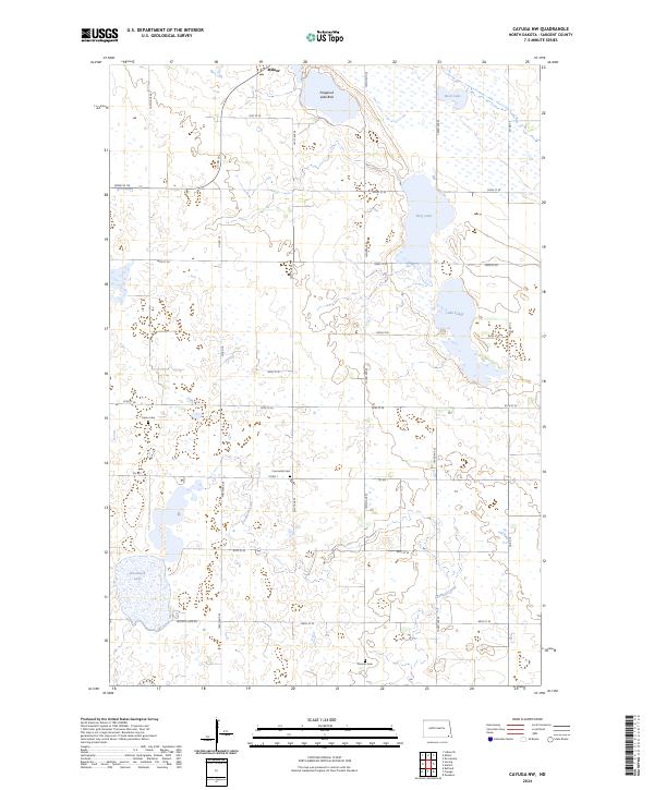 US Topo 7.5-minute map for Cayuga NW ND
