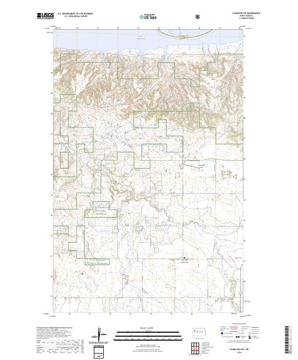 US Topo 7.5-minute map for Charlson SW ND