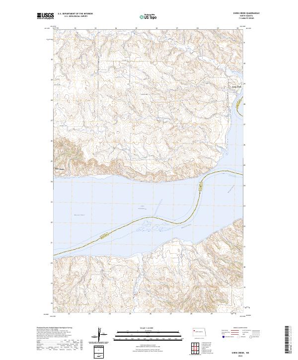 US Topo 7.5-minute map for Chris Creek ND