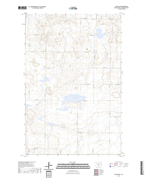 US Topo 7.5-minute map for Clear Lake ND