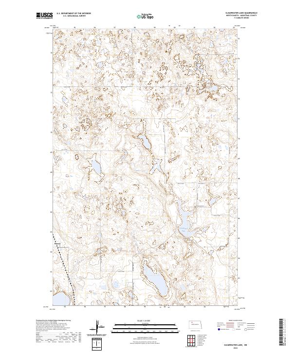 US Topo 7.5-minute map for Clearwater Lake ND